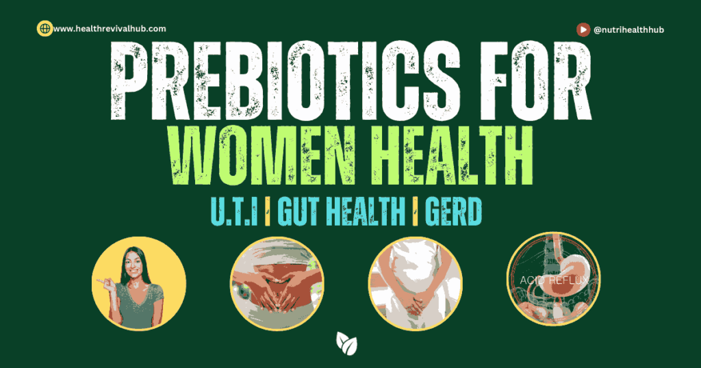 Prebiotics for women supporting gut health and overall wellness with natural dietary fibers