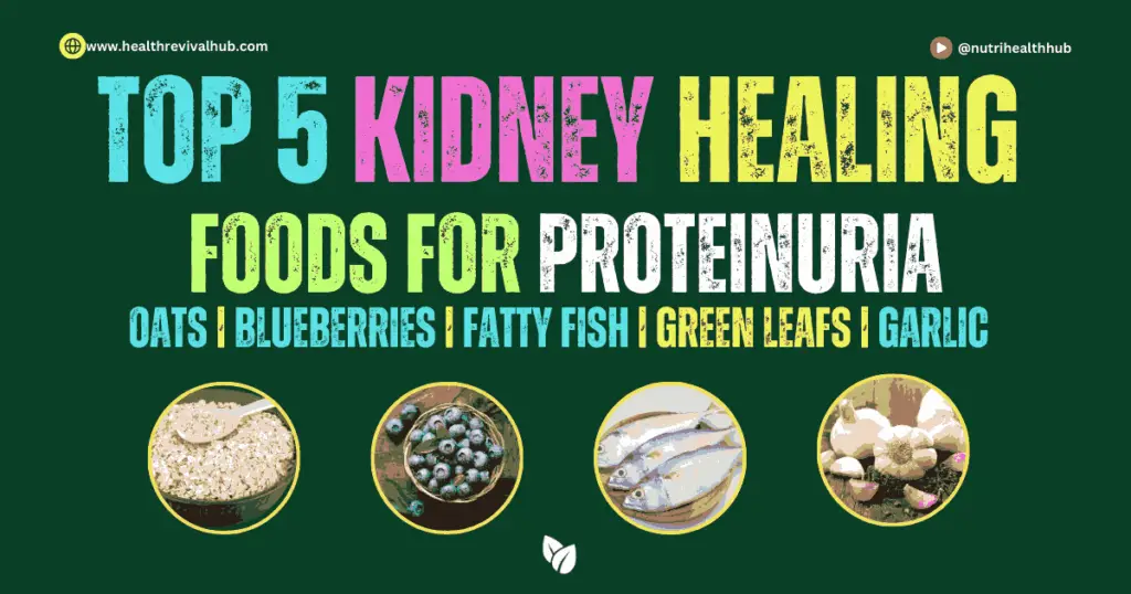 op 5 Kidney-Healing Foods for Proteinuria – Oats, Blueberries, Fatty Fish, Green Leafy Vegetables, and Garlic